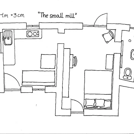 بيت للعطل The Small Mill House Folégandros